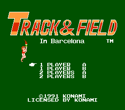 Track & Field title screenshot